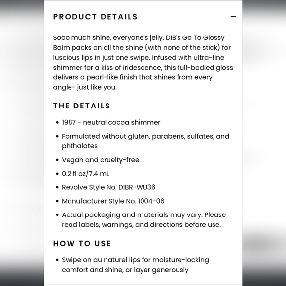 3/$30 - Dibs Go To Glossy Balm In 1987 - Picture 5 of 9